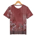 thumbnail image 5 of MEICHEN Womens Casual Short Sleeve Tops Neck T Shirts Summer Loose Fit Daily Wear Blouse for Women, 5 of 9