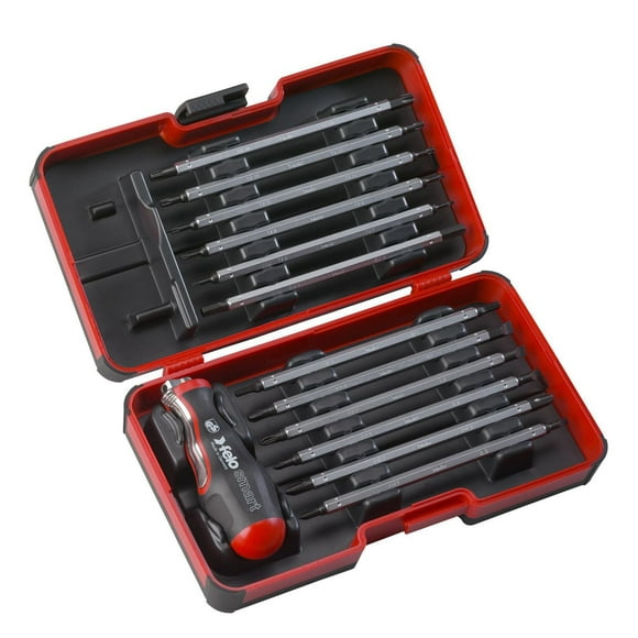 Smart Set with 2 Components Handle: Screwdriver and T-Handle in One. (13-Pieces)
