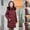 Red-Coat, variant on Qetyuw Winter Long Puffer Coat for Women Plus Size Faux Fur Hood Down Coat Warm Long Sleeve Zip Up Jacket