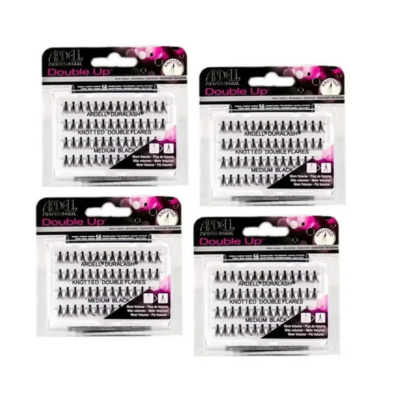 Ardell - Individuals - Knotted - Double Up - Double Flares - Medium -Pack of 4