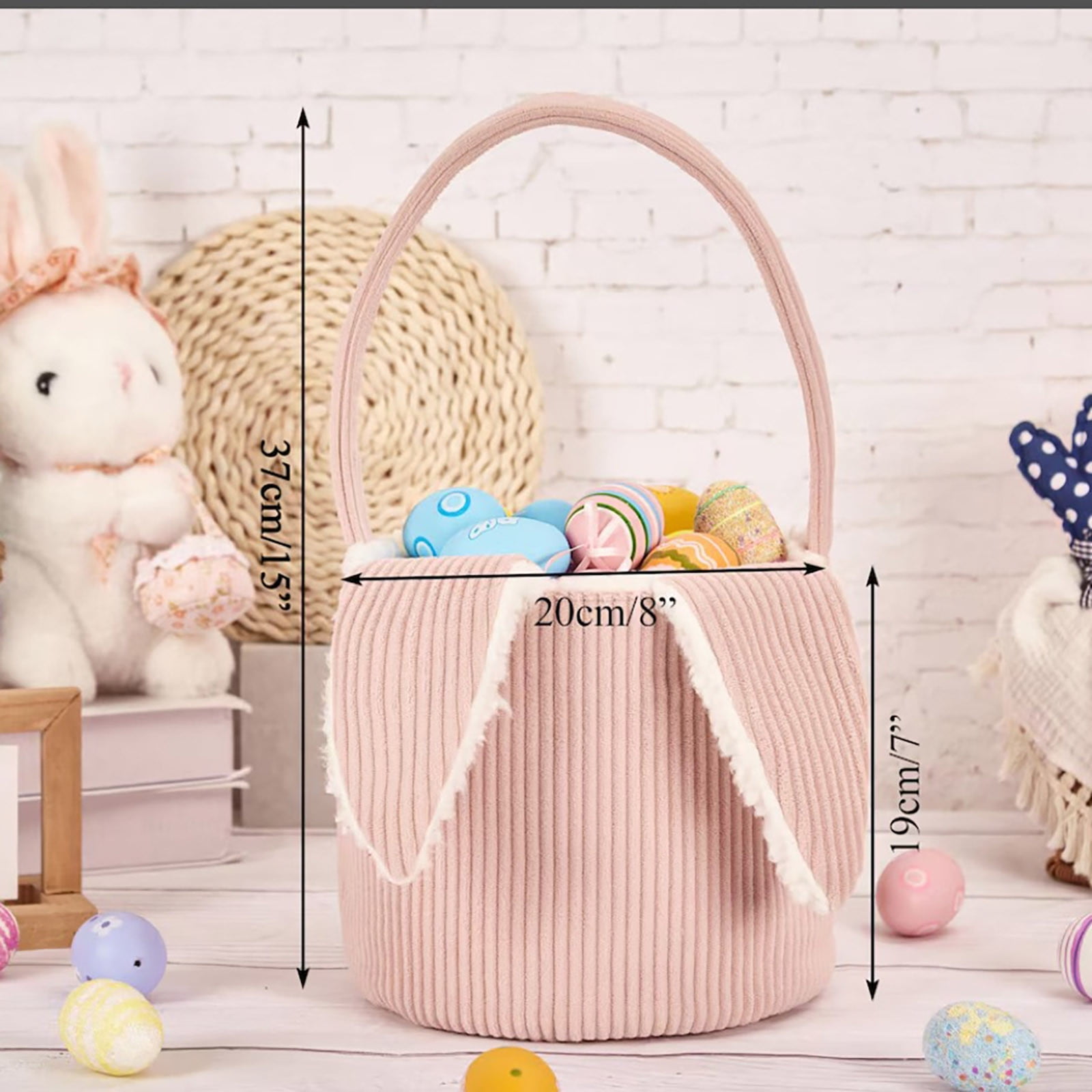 Easter Bunny Toy with Custom Name Cute Soft Stuffed Animal for Kids Holiday