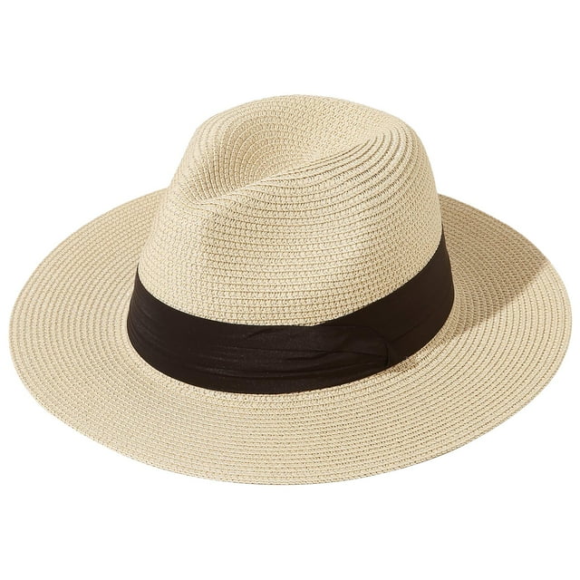 Sombrero JOYEBUY con pajita de verano plegable, Fedora UPF50, color caqui