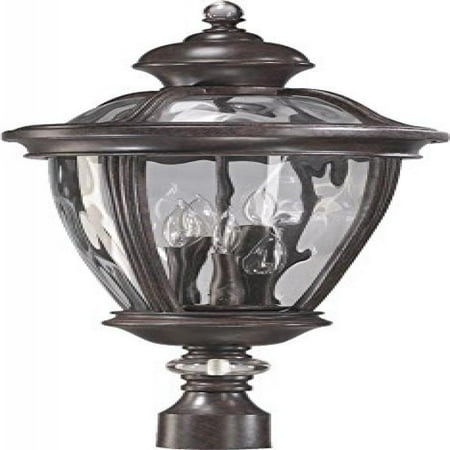 Granite Light Post - Quorum-Five Light Baltic Granite Clear Glass Post Light-7221-5-45