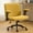 Yellow, variant on Ktaxon Office Chair, Flip-Top Armrest Desk Chair on Metal Star Base, Starry Chenille Vanity Chair with Adjustable Height & Swivel Wheels White
