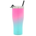 thumbnail image 2 of Simple Modern 32oz Slim Cruiser Tumbler with Straw & Closing Lid Travel Mug - Gift Double Wall Vacuum Insulated - 18/8 Stainless Steel Water Bottle Ombre: Sorbet, 2 of 7