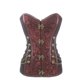 thumbnail image 1 of Corsé Steampunk Marrón Negro Acero Hueso Overbust Corsés Dobby Corselets Cintura sexy Bustiers delgados Cintura Cincher Corset S-6xl kaili Sencillez, 1 of 5