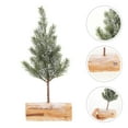 thumbnail image 3 of OUNONA 1Set Mini Artificial Snow Frost Trees 12x8x30cm White For Christmas 1Set, 3 of 8