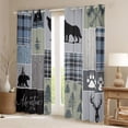 thumbnail image 2 of Feelyou Deer Animal Black Out Curtains, Pine Tree Curtains Pack of 2 (42x63 Each), 2 of 6