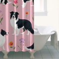 thumbnail image 4 of Border Collie Dogs with Pioneer Flower Shower Curtain 36"x72" ,Bathroom Decorative Shower Curtains Set with 12 Hooks,Modern Waterproof Washable Shower Curtain, 4 of 6