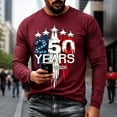 thumbnail image 2 of America 250 Shirt Casual Sporty Color Long Sleeve T Shirt Comfortable Athletic Fit Crew Neck Top For Daily Wear And Workout Activities For Men, 2 of 4