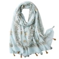 thumbnail image 1 of Bufanda bohemia para mujer Bufanda con estampado floral claro Chal con flecos de moda otoño/invierno, 1 of 5