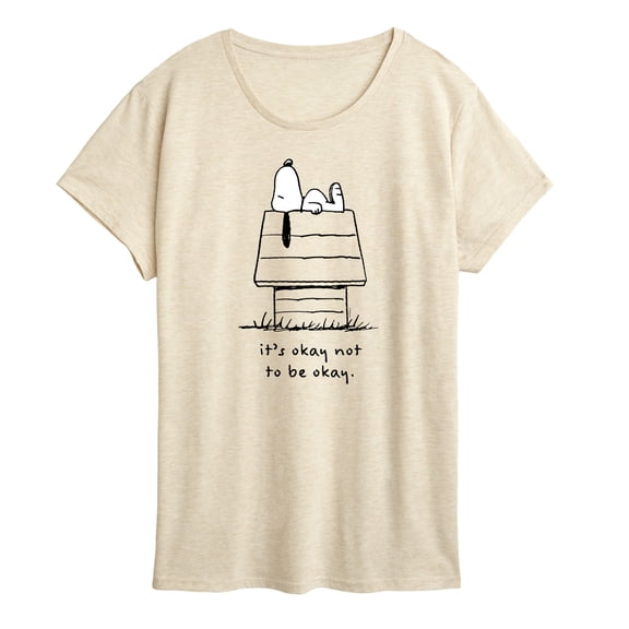 Peanuts - Snoopy Okay Not To Be Okay - Women's Short Sleeve Graphic T-Shirt