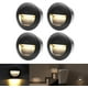 thumbnail image 1 of Recessed 3W LED Wall Light, Warm White, Waterproof Aluminum Stair Steps, 230V, Black (Set of 4), 1 of 5