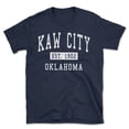 thumbnail image 1 of Kaw City Oklahoma Classic Established Men's Cotton T-Shirt, 1 of 1