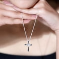 thumbnail image 6 of Rosec Jewels Lab Grown Diamond Cross Necklace with Knot Heart (Ef-Vs Quality) - Ready to Gift Cross Pendant for Christmas, 925 Sterling Silver, 6 of 8