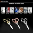 thumbnail image 3 of Mini Folding Scissors, Safe Portable Travel Mini Scissors, Stainless Steel Retractable Small Scissors for Home Office, Safe Portable Travel Scissors, 2 Piece Set (Gold), 3 of 6