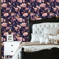 thumbnail image 2 of Chinoiserie Peel and Stick Wallpaper Chinoiserie Cherry Blossom Painting Birds Moonlight Wall Paper 23.6in x 9.8ft Self Adhesive Removable Renter Friendly Wallpaper for Bedroom Cabinets, 2 of 8