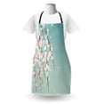 thumbnail image 3 of Weeping Flower Apron, Freshly Blooming Cherry Blossom Branches Buds, Unisex Kitchen Bib with Adjustable Neck for Cooking Gardening, Adult Size, Mint Pale Pink and Taupe, by Ambesonne, 3 of 4