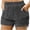 Dark Gray, variant on Women's Sweat Shorts Cotton French Terry Curved Hem Workout Casual Relaxed Lounge Shorts with Pockets (Purple, L)
