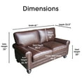 thumbnail image 4 of Serta Copenhagen 61" Rolled Arm Loveseat Sofa with Removable Covers Chestnut, 4 of 5