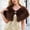 Coffee, variant on Women's Faux Fur Shawl Wrap, Polyester Loose Fit Winter Warm Cape for Daily Wear