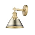 thumbnail image 2 of 3306-BA1 BCB-AB Golden Lighting Orwell - 1 Light Bath Vanity-9.88 Inches Tall and 7.5 Inches Wide-Brushed Champagne Bronze Finish-Aged Brass Shade, 2 of 3