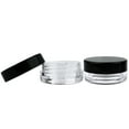 thumbnail image 4 of Beauticom 100 Pieces High Quality 3 Gram 3 ml (0.1 oz) Plastic Round Cosmetic Beauty Makeup Sample Jars with Black Lids, 4 of 7