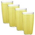 thumbnail image 1 of Kraftware Corp 13924 Fishnet 22 oz. Lemon Doublewall Drinkware Glass, Set of 4, 1 of 2