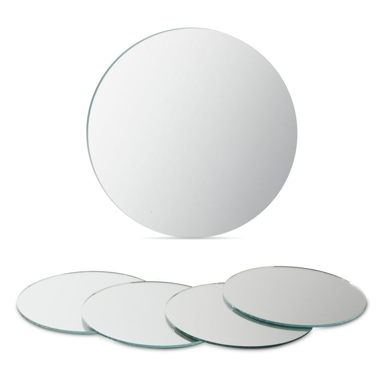 50-Pack of Small Round Mirrors for Crafts, 4-Inch Glass Tile