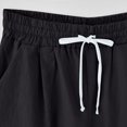 thumbnail image 5 of Zanvin Womens Shorts, High Waisted Linen Half Shorts, Women's Summer Print Five Points Large Size Cotton Linen Pants Casual Pants, Soft and Breathable, Black, S, 5 of 7