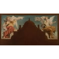 thumbnail image 2 of Paul-Félix Guerie 14x10 Gold Ornate Wood Frame and Double Matted Museum Art Print Titled - Two Seated Angels (1874), 2 of 4