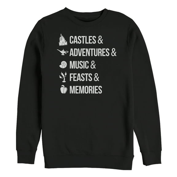 Men's Disney Princesses Magic Keywords Sweatshirt Black Large
