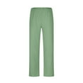 thumbnail image 4 of ZVNAΖH Men's Casual Linen Pant Beach Summer Pants Lightweight Trousers Loose Straight Leg Pants with Pockets, 4 of 7