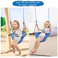 thumbnail image 4 of RedSwing Toddler Swing Seat for Kids with Heavy-Duty Adjustable Ropes, Hand-Knitting Secure Children Swing Set for Indoor Porch, Outdoor Playground, Backyard, Tree, Blue, 4 of 8