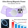 thumbnail image 2 of Magnetic Clear for iPhone 15 Pro Max Case Compatible with Magsafe [Non-Yellowing] Slim Transparent Soft TPU for Women Men Protective Phone Cases Cover for iPhone 15 Pro Max Purple, 2 of 12
