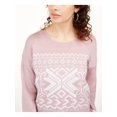thumbnail image 2 of HIPPIE ROSE Womens Pink Patterned Long Sleeve Blouse Juniors Size: M, 2 of 2