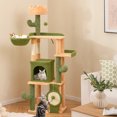 thumbnail image 2 of Gymax 63'' Cactus Cat Tree for Indoor Cats w/ Sisal Scratching Posts & Board Condo, 2 of 10