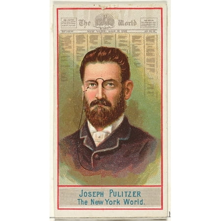 Joseph Pulitzer The New York World from the American Editors series (N1) for Allen & Ginter Cigarettes Brands Poster Print (18 x