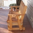 thumbnail image 2 of Amish Casual Heavy Duty 800 Lb Mission Treated Porch Glider, 5-Foot, Cedar Stain, With Cups, 2 of 11