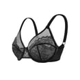 thumbnail image 4 of Aofany Women's Lace Wire Bra Supportive Push Up Solid Color Breathable T-Shirt Bra, Full Coverage Lightly Lined Bra, 34D-46D, 4 of 7