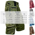 thumbnail image 3 of LODIENY Cargo Denim Shorts for Men Relaxed Fit Washed Distressed Outdoor Hiking Work Casual Shorts with Zipper Pockets Army Green XL, 3 of 9