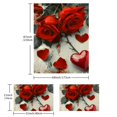 Facannap Roses Hearts Romanticism 3Piece Bedding Set (SingleSided