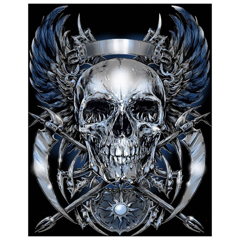 5D Flower Skull Diamond Painting Kit Rhinestone Embroidery Cross Stitch