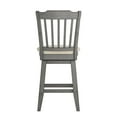 thumbnail image 4 of Weston Home Sheena Wood Slat Back 24-inch Counter Height Swivel Stool, Antique Grey, 4 of 6