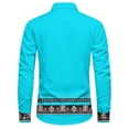 thumbnail image 2 of Men's long-sleeve ethnic-style shirt, made of comfortable polyester fiber, a must-have choice for fashion enthusiasts., 2 of 6