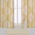 thumbnail image 5 of Tier Curtains 30 Inch Length, Floral Medallion Damask Print Linen Blended Short Tier Curtains for Kitchen Cafe Small Half Window Curtains for Bathroom, Dark Navy, 5 of 9