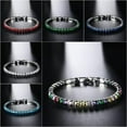 thumbnail image 2 of EOEMY Hip Hop 4mm 925 Silver Zircon Crystal Bracelet Bangle Women Weedding Jewelry-#Green 19Cm, 2 of 7