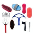 thumbnail image 3 of Horse Grooming Kit, 10Pcs Horse Cleaning Tool Set, Horse Grooming Set Horse Grooming Body Brush Kit With Sweat Scraper, 2 Combs, Itching, Hoof Pick And 5 Brushes for Horse Cleaning, 3 of 7
