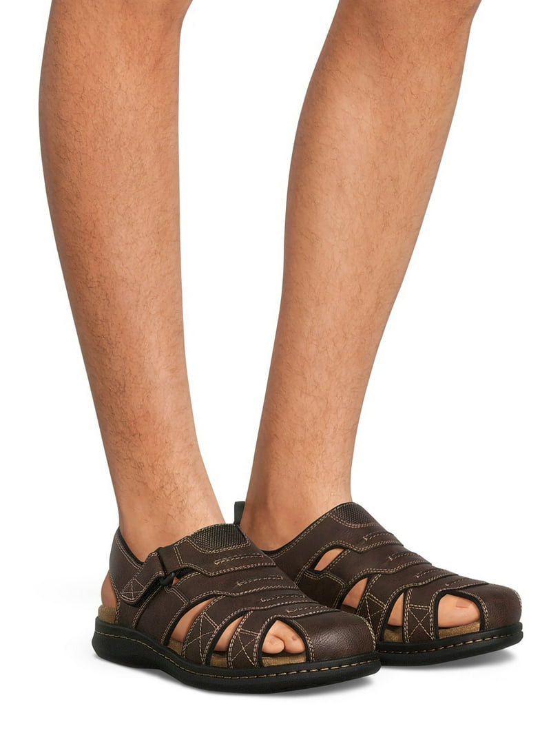 George Men's Comfort Closed Toe Sandals with Cushioned Footbed and