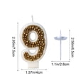 thumbnail image 3 of SLYNSHome 9th Birthday Candle for Cake Colorful Numeral Candles for Birthday Party Cake Decorations, Golden Cake Topper (Number 9), 3 of 6